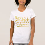 Hanukkah TShirt "LIGHT EAT SPIN REPEAT" Guld T Shirt<br><div class="desc">Hanukkah TShirt "LIGHT EAT SPIN REPEAT" Guld Välj mellan över 155 skjortor stilar och storlekar för den här utformningen. Tack för att du stannade och shoppade förbi! Mycket uppskattat! Lycklig Chanukah/Hanukkah!!! Stil: Bran Jersey T-Shirt Tillbaka till grunderna såg aldrig bättre ut. Bella Canvas bästa kvinnogaranti är en mångsidig must-have för...</div>