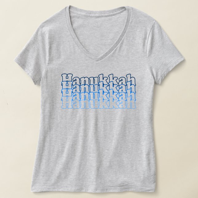 Hanukkah Typography Hanukkah Gifts Shirt T (Laydown)