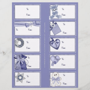Hanukkah Utformar 4 presenterade Märkre på en sida Reklamblad