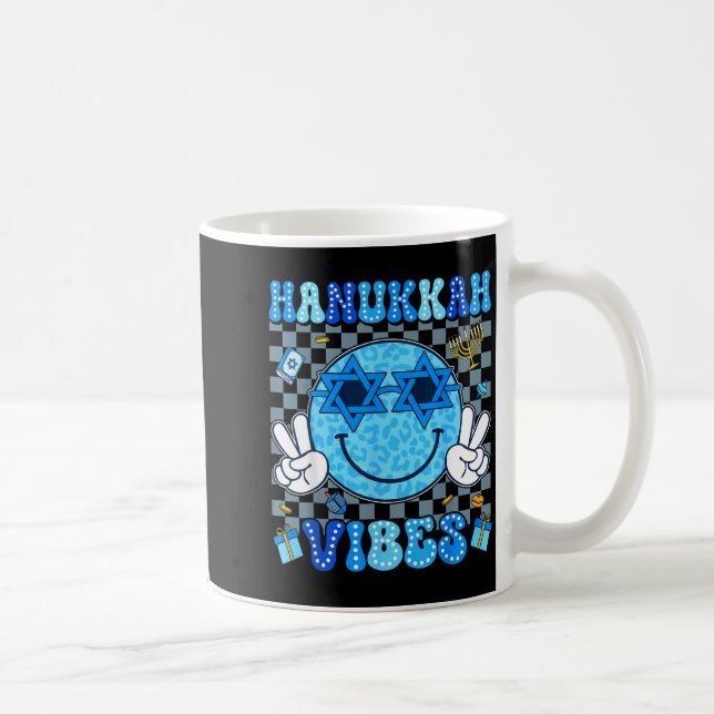 Hanukkah-vibbar Chanukah Pyjamas Glad Hanukkah Män Kaffemugg (Höger)