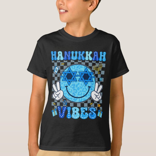 Hanukkah Vibes Chanukah Pajama Happy Hanukkah Men  T Shirt (Framsida)