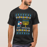 Hanukkah Vin Ugly Sweater Dreidel Jewish Chanukah T Shirt<br><div class="desc">Hanukkah Vin Ugly Sweater Dreidel Jewish Chanukah Menorah</div>