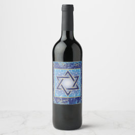Hanukkah-vinsetiketter Judiska vinflasketiketter Vinflaska Etikett