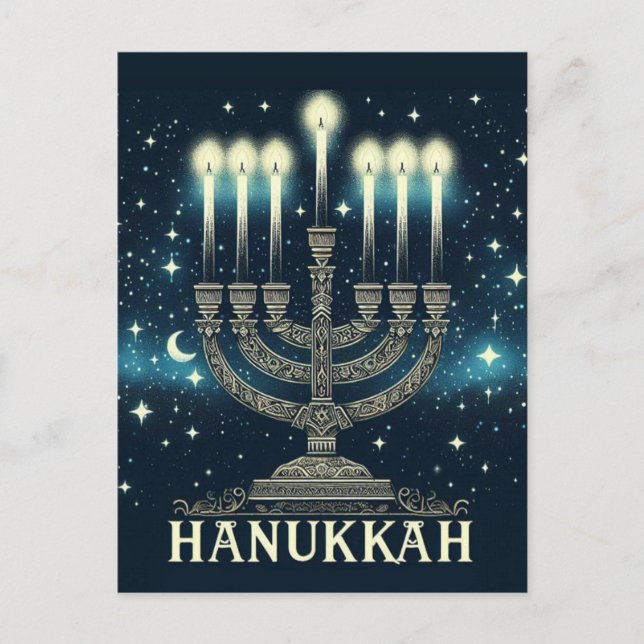 Hanukkah Vykort (Framsida)