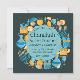 Hanukkah WandeBlue Party Inbjudningar