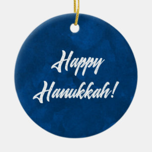 Hanukkah Watercolor Julgransprydnad Keramik