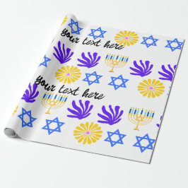 Hanukkah Wrapping Paper – Menorah, Star of David Presentpapper
