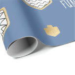 Hanukkah Wrapping Papper Black/Guld Roligt Persona Presentpapper<br><div class="desc">Hanukkah "Black and Guld Söt" Hoppas att du gillar mitt nyaste "Black and Guld Söt"-presentkort med drömidel och stjärnor som sprinklingas runt för att söt upp dina presenter:) Välj mellan 4 stilar och 5 storlekar papper förpackning. Ändra bakgrunden till färg och anpassa dig mer genom att ändra texten. Använda ditt...</div>