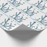 Hanukkah Wrapping Papper "Blue Bling Menorahs" Presentpapper<br><div class="desc">Hanukkah Gift Wrap "Blue Bling Menorahs". Njut av min senaste pappra utformning. Prisa varierar beroende på om du väljer mellan 4 pappra typer och 5 pappra storlekar. Tack för att du stannade och shoppade förbi. Ditt företag är mycket uppskattat. Njut! Chag/Lycklig Chanukah/Hanukkah!!!</div>