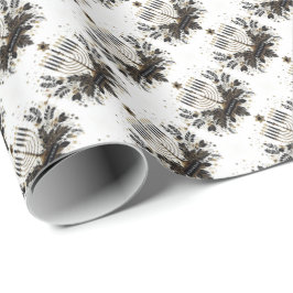 Hanukkah Wrapping Papper med Menorah Presentpapper