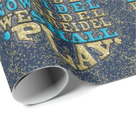 Hanukkah Wrapping Papper "O Dreidel Dreidel ..." Presentpapper