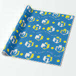 Hanukkah Wrapping Papper "Oh, Dreidel..." Guld/Blå Presentpapper<br><div class="desc">"Åh,  dreidel,  dreidel,  dreidel... " Papper förpackning av guld/blått/vitt. Njut av min senaste pappra utformning. Prisa varierar beroende på vad du väljer mellan 4 pappra typer och 5 pappra storlekar. Tack för att du stannade och shoppade förbi. Mycket uppskattat! Chag/Lycklig Chanukah/Hanukkah!</div>