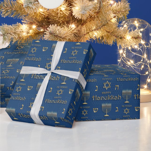 Hanukkah Wrapping Papper Presentpapper (Helgdagar)