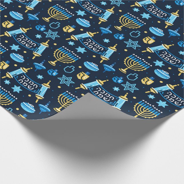Hanukkah Wrapping Papper Presentpapper (Hörn)
