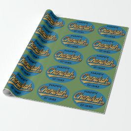 Hanukkah Wrapping Papprare "Retro Lycklig Chanukah Presentpapper