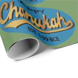 Hanukkah Wrapping Papprare "Retro Lycklig Chanukah Presentpapper