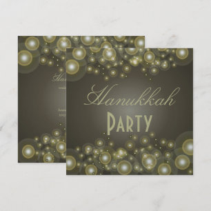 Hanukkahpartiets inbjudningar, champagnebubblor inbjudningar