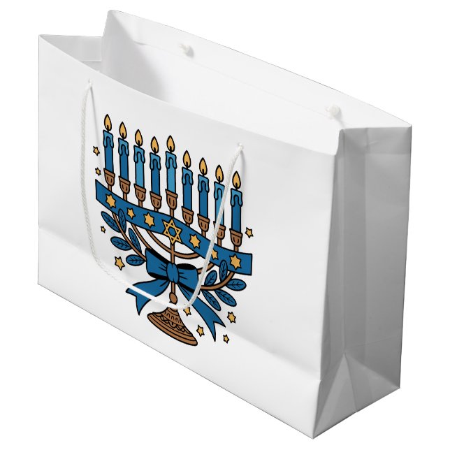 Hanukkaljusstake (Framsidan Vinklad)