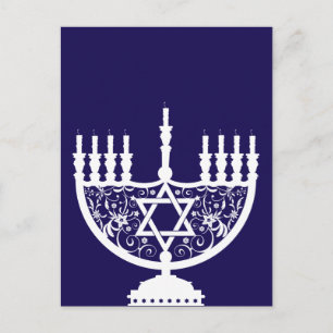 Hanukkaljusstake Helg Vykort