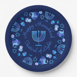 Hanukkiah Lycklig Hanukkah Jewish Helgdag Menorah