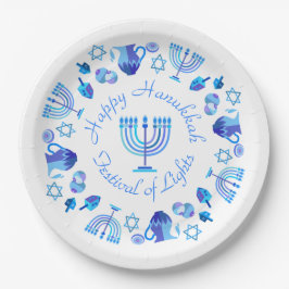 Hanukkiah Lycklig Hanukkah Jewish Helgdag Menorah