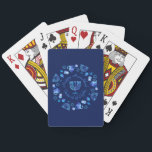 Hanukkiah Lycklig Hanukkah Jewish Helgdag Menorah Casinokort<br><div class="desc">Hanukkiah Symbol. Lycklig Hanukkah Party judisk Helgdag Blue Menorah. Judiska Helgdag Chanukkah-Dekorationen med traditionell dekorationssymbol för Chanuka - Navy Blue färg hanukkiah menorah, ljusskygghet med ljus, stjärnan av David och nyblå ljus illustration. Hanukkah Festival of ljus Event Dekoration. Jerusalem, Israel. Idrott, Leksak och spel > Leksak och spel > Kortspel...</div>