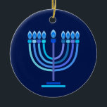 Hanukkiah Lycklig Hanukkah Jewish Helgdag Menorah Julgransprydnad Keramik<br><div class="desc">Hanukkiah Symbol. Lycklig Hanukkah Party judisk Helgdag Blue Menorah. Judiska Helgdag Chanukkah-Dekorationen med traditionell dekorationssymbol för Chanuka - Navy Blue färg hanukkiah menorah, ljusskygghet med ljus, stjärnan av David och nyblå ljus illustration. Hanukkah Festival of ljus Event Dekoration. Jerusalem, Israel.Home > Home Décor > jul Décor > Ornaments Judaica Modern...</div>