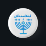 Hanukkiah Lycklig Hanukkah Jewish Helgdag Menorah Knapp<br><div class="desc">Hanukkiah Symbol. Lycklig Hanukkah Party judisk Helgdag Blue Menorah. Judiska Helgdag Chanukkah-Dekorationen med traditionell dekorationssymbol för Chanuka - Navy Blue färg hanukkiah menorah, ljusskygghet med ljus, stjärnan av David och nyblå ljus illustration. Hanukkah Festival of ljus Event Dekoration. Jerusalem, Israel. Tillbehör > Knappar och korrigeringsfiler > Knappar Modern design med...</div>