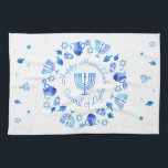 Hanukkiah Lycklig Hanukkah Jewish Helgdag Menorah Kökshandduk<br><div class="desc">Hanukkiah Symbol. Lycklig Hanukkah Party judisk Helgdag Blue Menorah. Judiska Helgdag Chanukkah-Dekorationen med traditionell dekorationssymbol för Chanuka - Navy Blue färg hanukkiah menorah, ljusskygghet med ljus, stjärnan av David och nyblå ljus illustration. Hanukkah Festival of ljus Event Dekoration. Jerusalem, Israel. Hem > Köks- och matsalar > Bord & kökslinne >...</div>