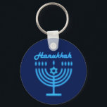 Hanukkiah Lycklig Hanukkah Jewish Helgdag Menorah Nyckelring<br><div class="desc">Hanukkiah Symbol. Lycklig Hanukkah Party judisk Helgdag Blue Menorah. Judiska Helgdag Chanukkah-Dekorationen med traditionell dekorationssymbol för Chanuka - Navy Blue färg hanukkiah menorah, ljusskygghet med ljus, stjärnan av David och nyblå ljus illustration. Hanukkah Festival of ljus Event Dekoration. Jerusalem, Israel. Tillbehör > Nyckelkedjor och lanyards Modern design med textmall. Anpassa...</div>