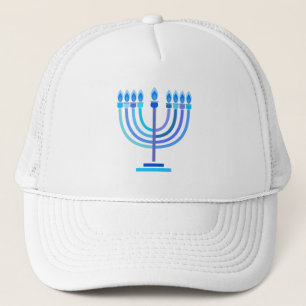 Hanukkiah Lycklig Hanukkah judisk Helgdag Menorah Keps