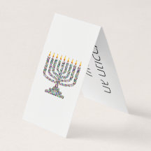 Hanukkiah med Gemstones längish Hanukkah Card