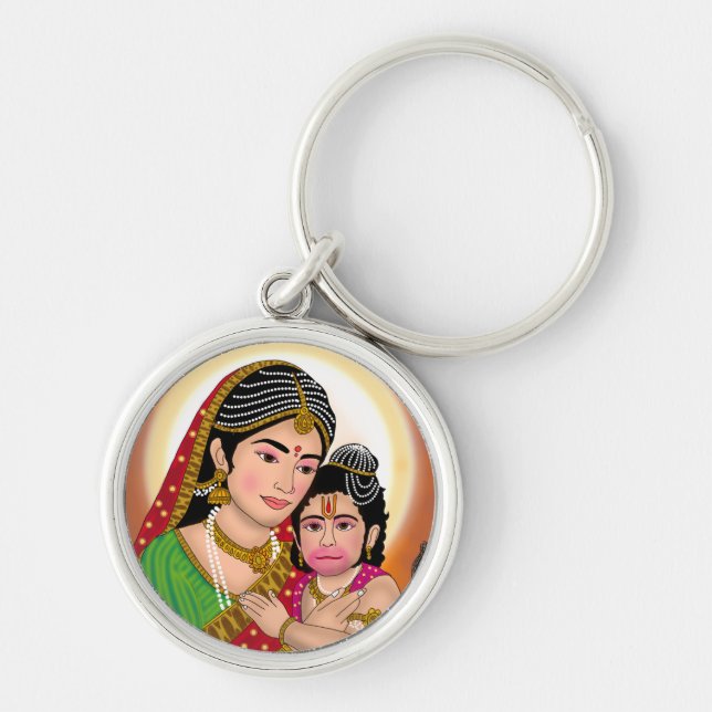 Hanuman & Anjana Mata Nyckelring (Framsidan)