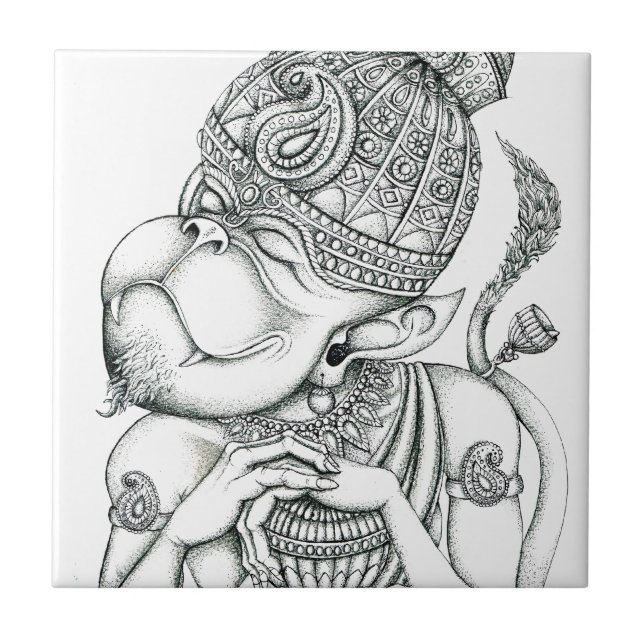 Hanuman apagud kakelplatta (Framsidan)