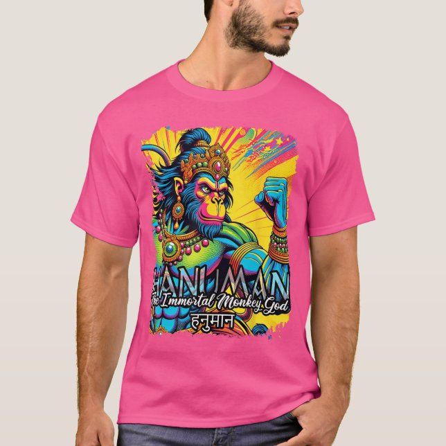 Hanuman Hindu Mythology Monkey God Spirituality gi T Shirt (Framsida)