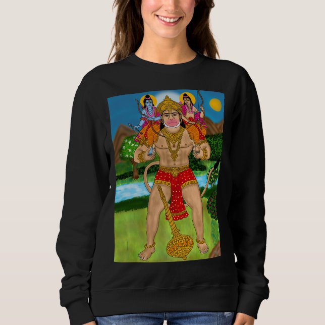 Hanuman-huvtröja T Shirt (Framsida)