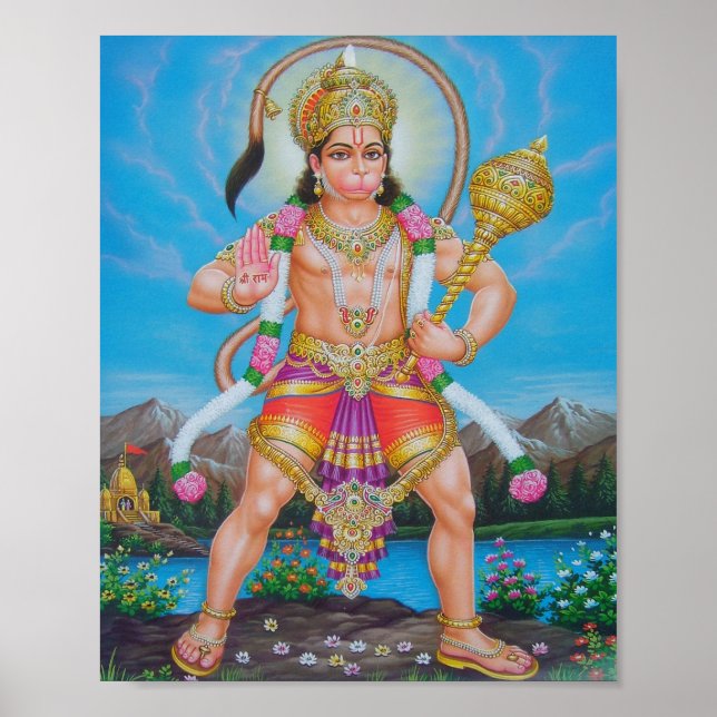 Hanuman,indianGud Poster (Framsidan)
