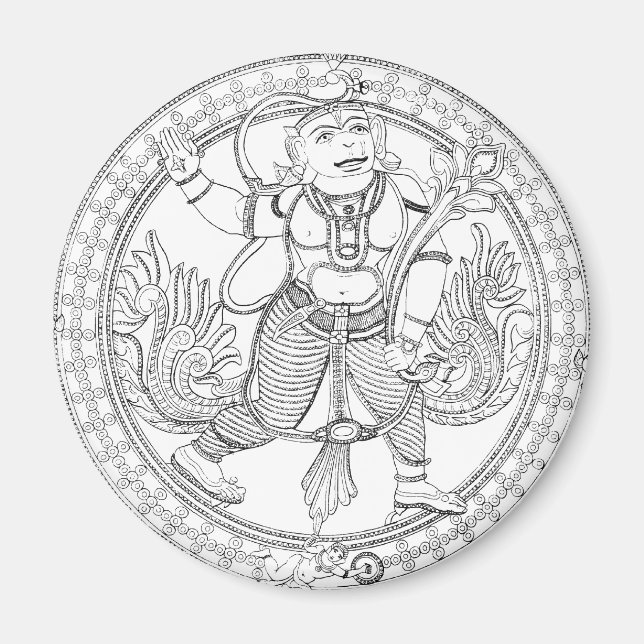 Hanuman Monkey Gud Magnet (Framsidan)