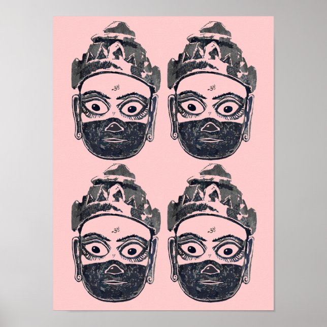 Hanuman Pop Art Poster (Framsidan)