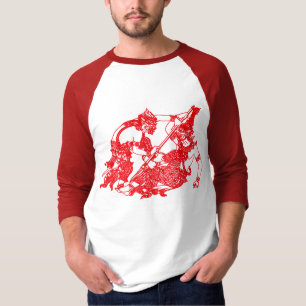 HANUMAN - STRIDIGHETBUDDIST & HINDUISKA GUDAR TEE SHIRT