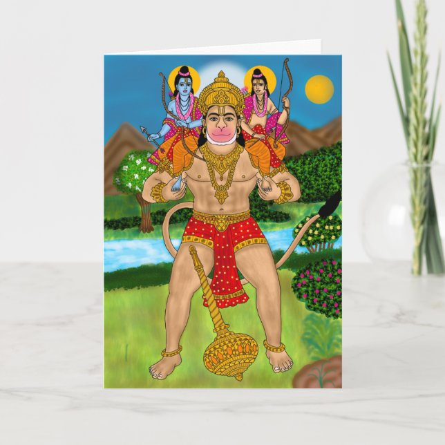 Hanuman välkomstkort kort (Framsida)