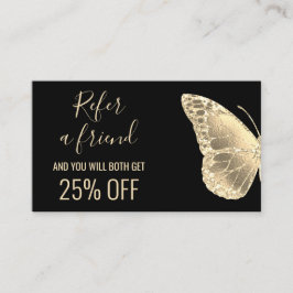 hänvisa till affärskortet golden butterfly visitkort