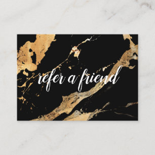 Hänvisa till en Friend Black Guld Marble Business Rabattkort