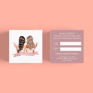 Hänvisa till en Friend Makeup Artist Beauty Salon Rabattkort