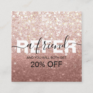 Hänvisa till en vän Ro Guld Glitter Rabattkort