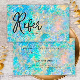 Hänvisning till elegant Modern Guld Opal Stone-ref Visitkort