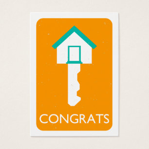 Hänvisning till gratulerara nyckel visitkort