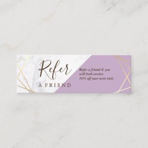 Hänvisning till Guld Geometric Mönster Marble La Mini Visitkort