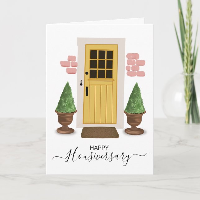 Hänvisning till lycklig hus-jubileum kort (Framsida)