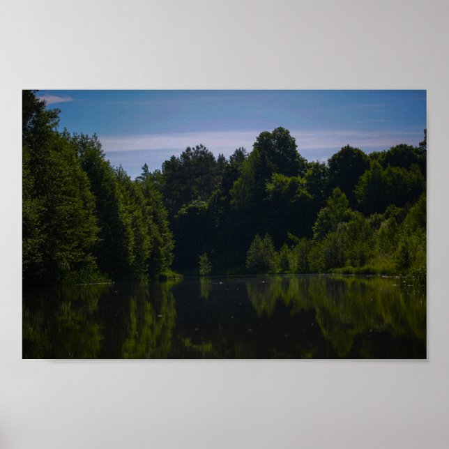 Hänvisning till naturområdet Landsbygden Sjö Poster (Framsidan)